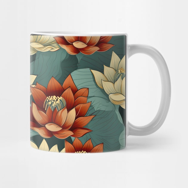 Serenity Blooms: Timeless Lotus Flower Pattern by star trek fanart and more